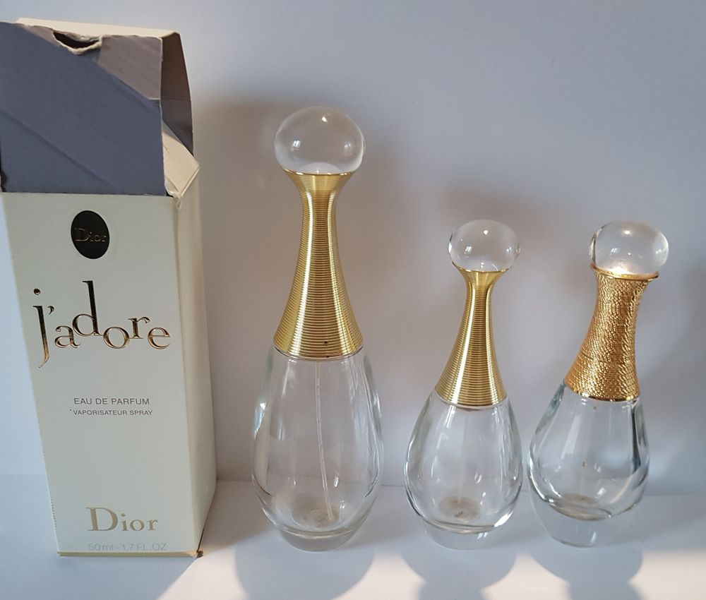 3 Flacons vide de collection, eau de parfum, Vaporisateurs + 