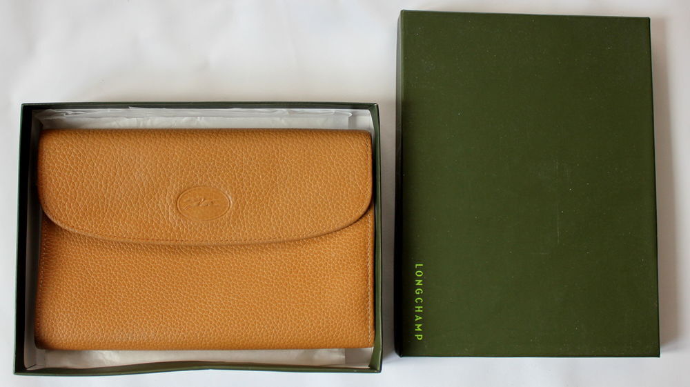 Portefeuille cuir camel LONGCHAMP Maroquinerie