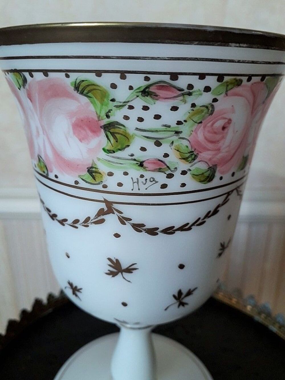 Drageoir en porcelaine sign&eacute; - TBE Décoration
