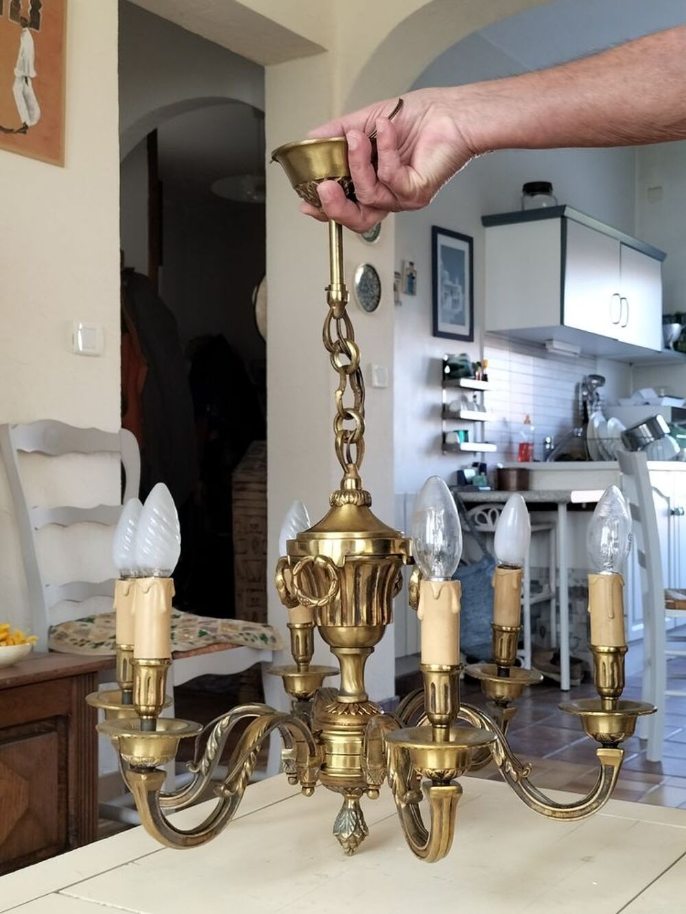 Lustre ancien bronze Décoration