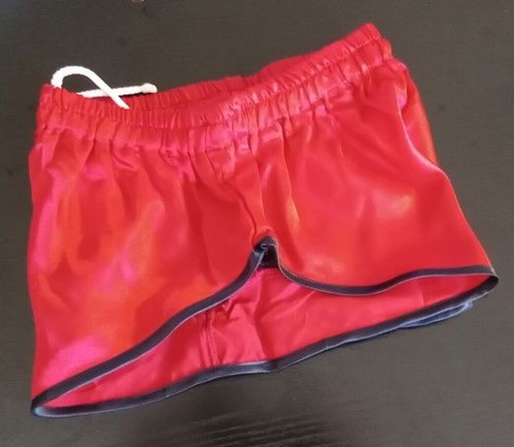 Short Nylon Satin Vintage Rouge/noir ou Navy Size M40 Vêtements