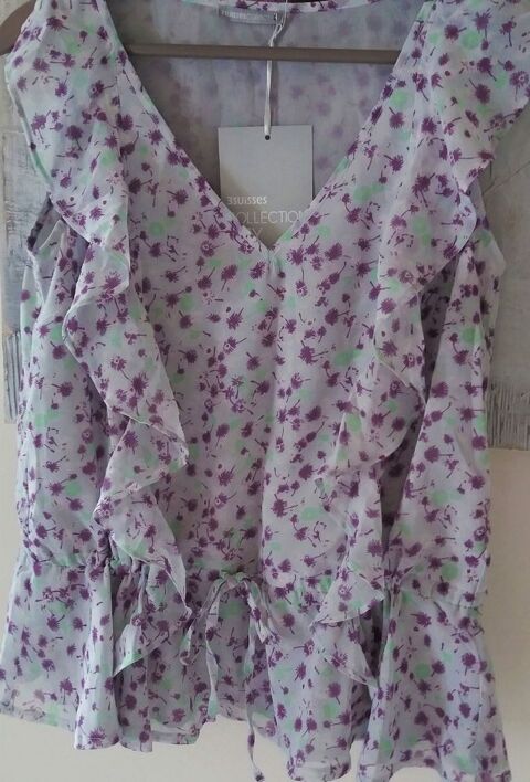 tunique fleurie liberty voile  lien pplum basque T 38 - 40 10 Domart-en-Ponthieu (80)