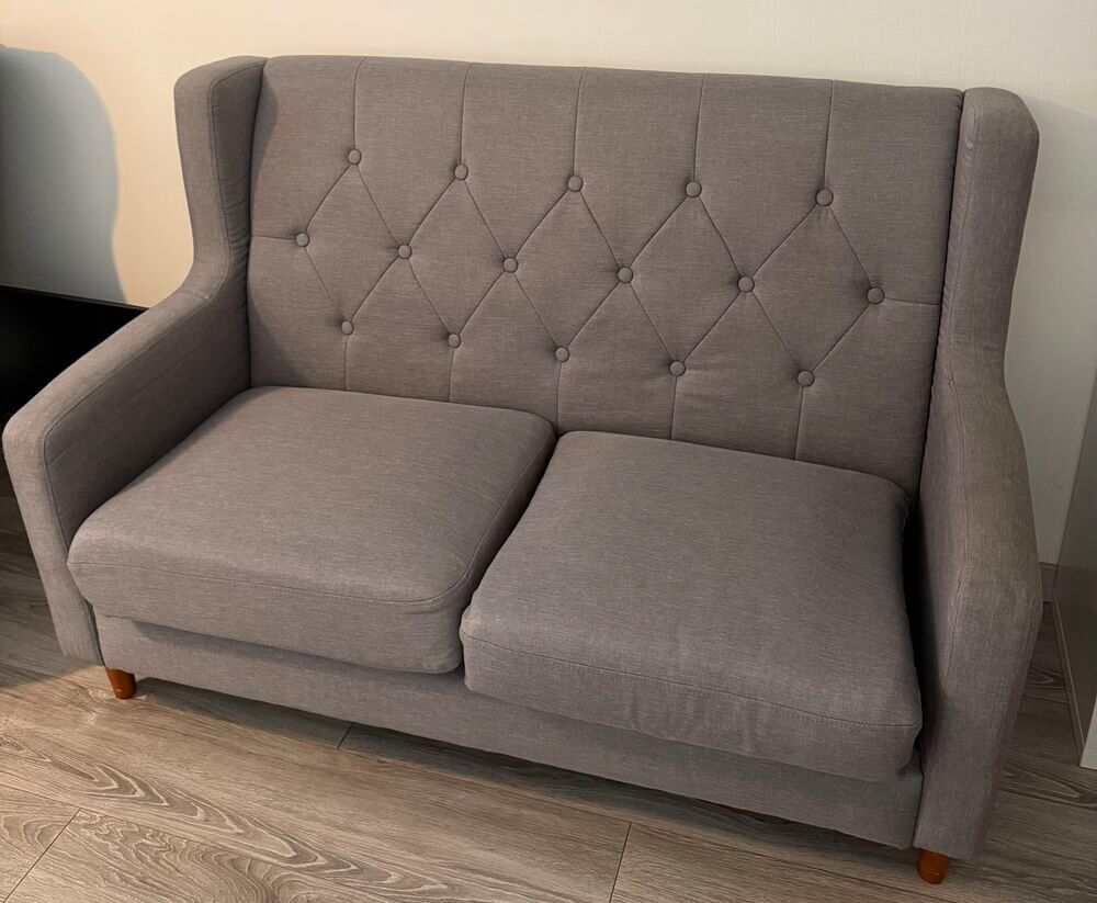 Canap&eacute; 2 places - Gris - 76 &times; 68 &times; 90 cm - Bon &eacute;tat Meubles