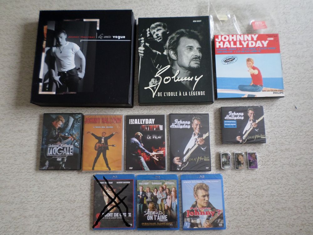 Dvd et blu ray hallyday et divers coffrets drapeau briquets DVD et blu-ray