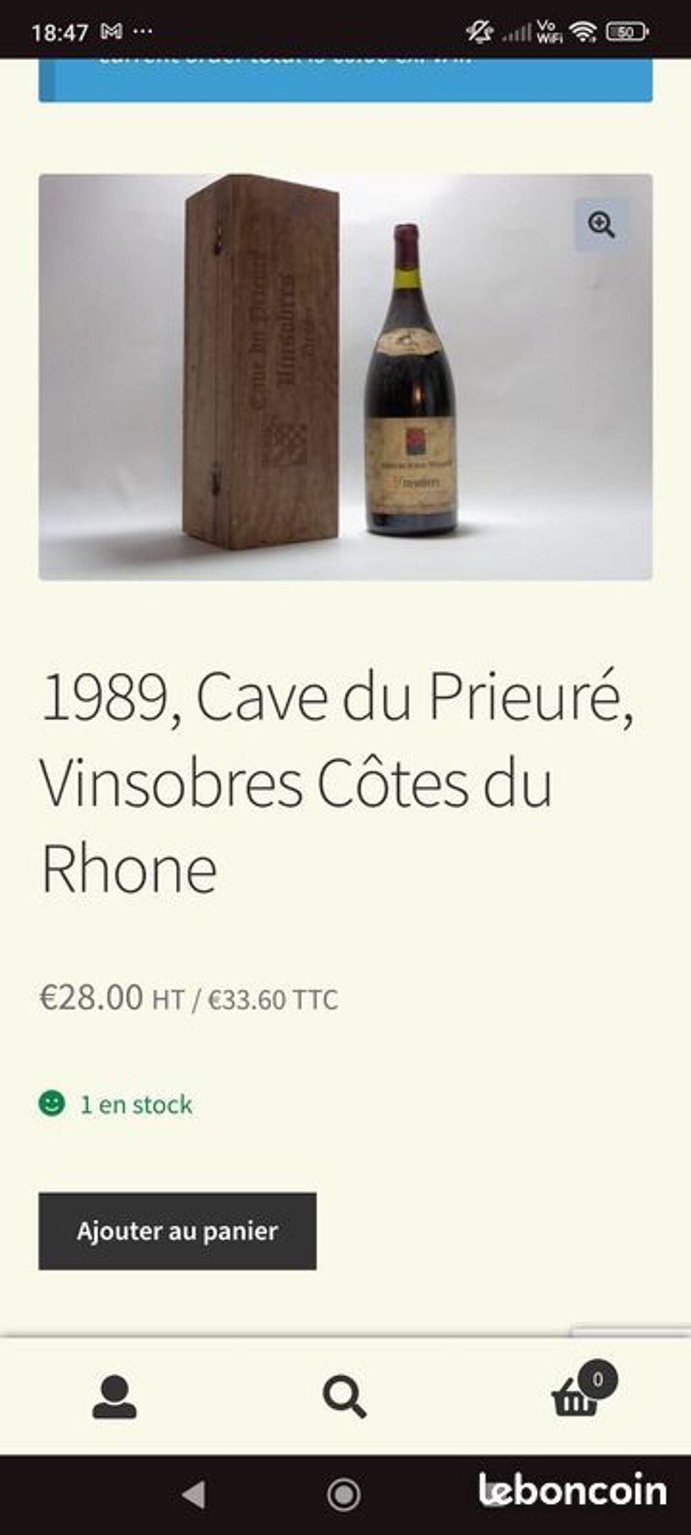 C&ocirc;tes du Rh&ocirc;ne Vinsobres 1989 Cuisine