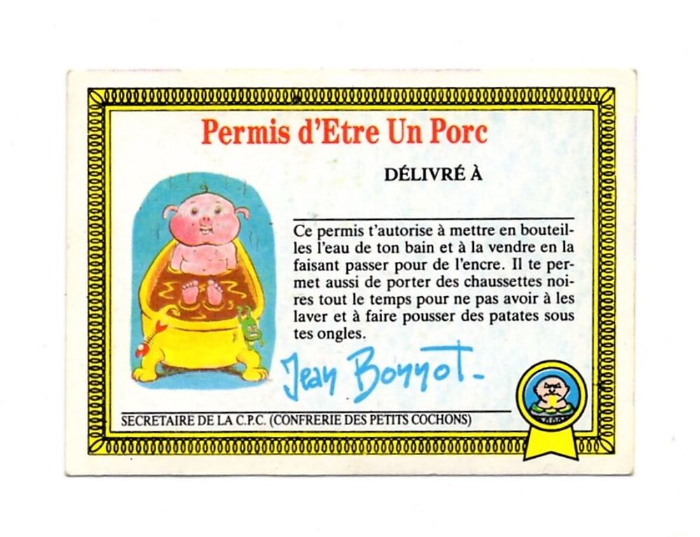 Carte Les Crados n&deg;26 : Jos&eacute; F&ecirc;l&eacute; - Avimages - Topps - 1985 