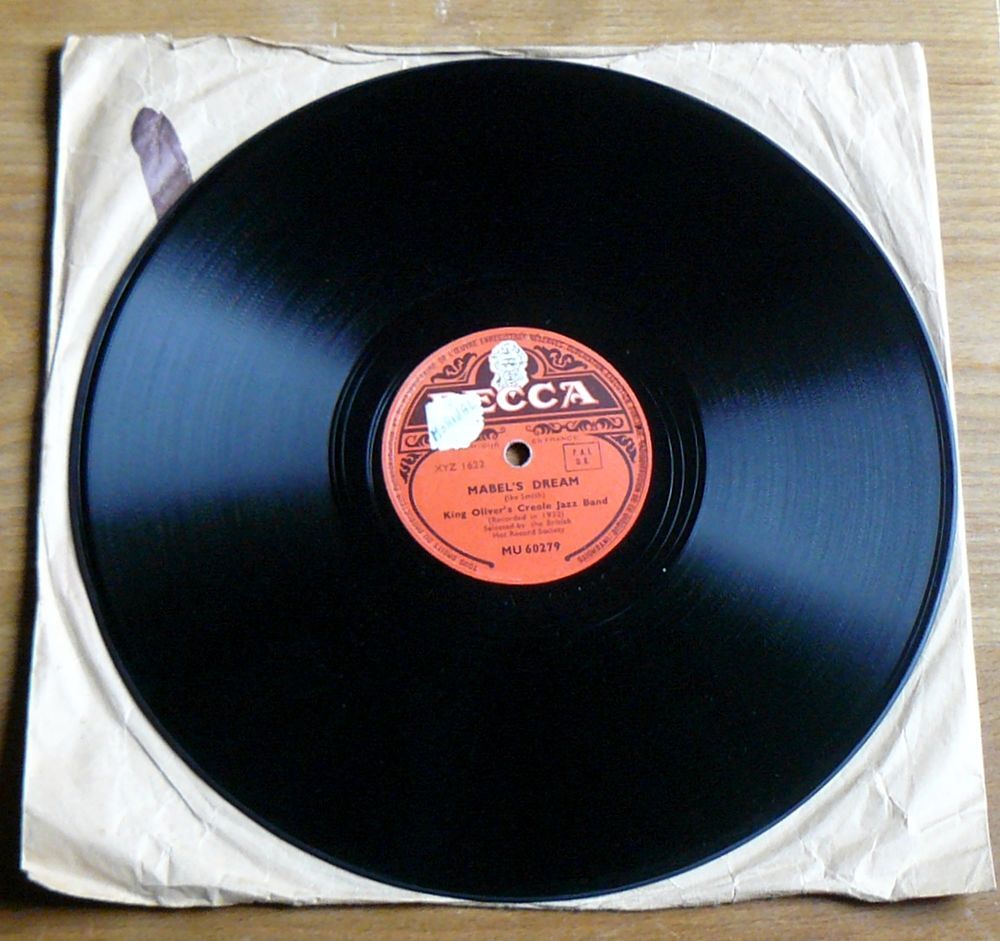 78t KING OLIVER'S CREOLE JAZZ BAND : Mabel's dream - Decca CD et vinyles