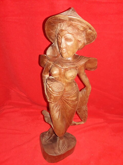 SCULPTURE FEMME EN BOIS INDONESIE  20 Puteaux (92)