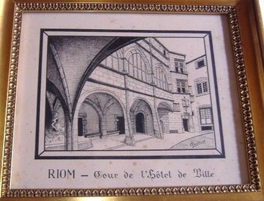 RIOM (63) : LITHOGRAPHIE Ancienne 