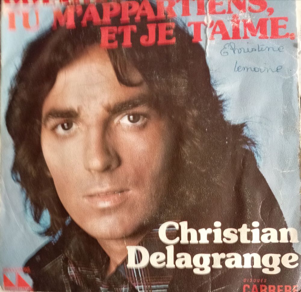 CHRISTIAN DELAGRANGE / 7 X DISQUES VYNIL 45 TOURS CD et vinyles
