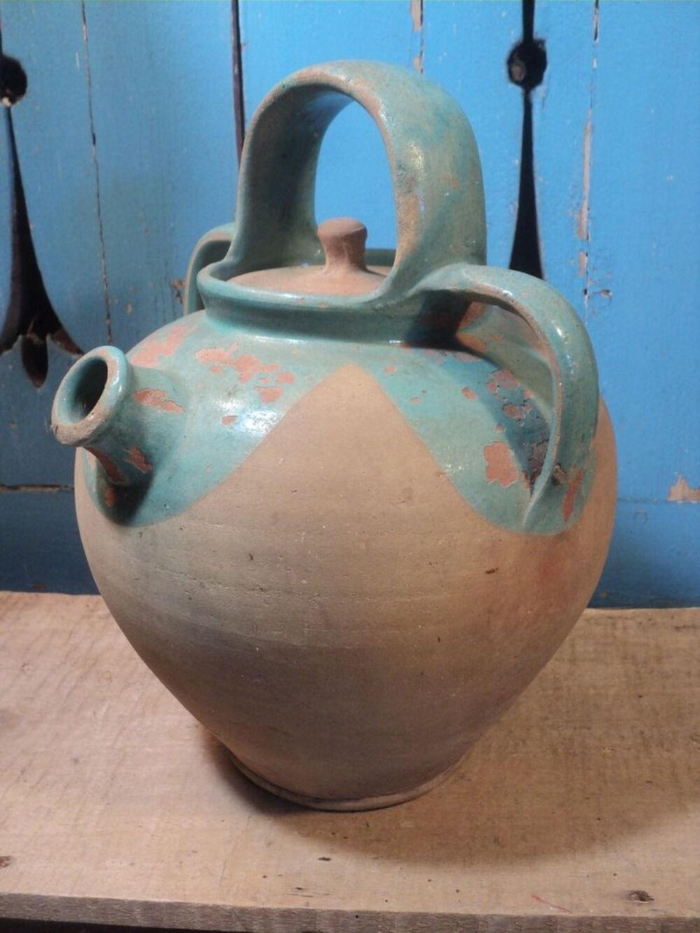 Ancienne Gargoulette &agrave; Anses Terre Verniss&eacute;e Saintonge XIXe Meubles