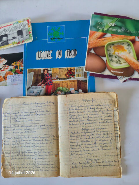 Lot de fiches Tupperware  pour la cuisine facile et pas chèr Aubusson (23)