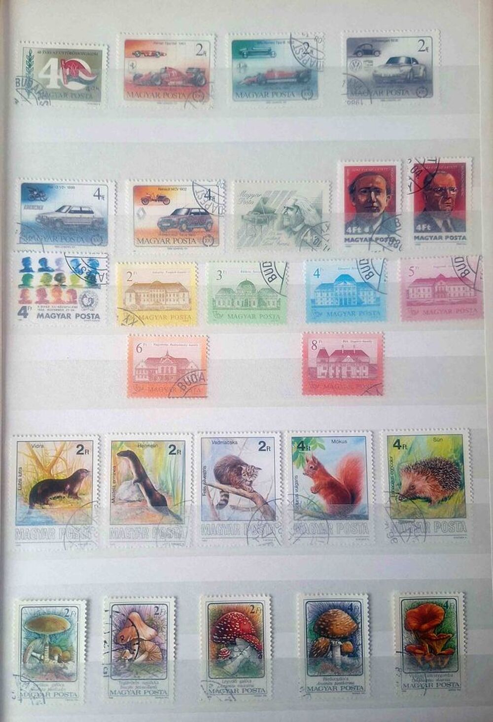 S&eacute;rie de timbres de collection de Hongrie B 