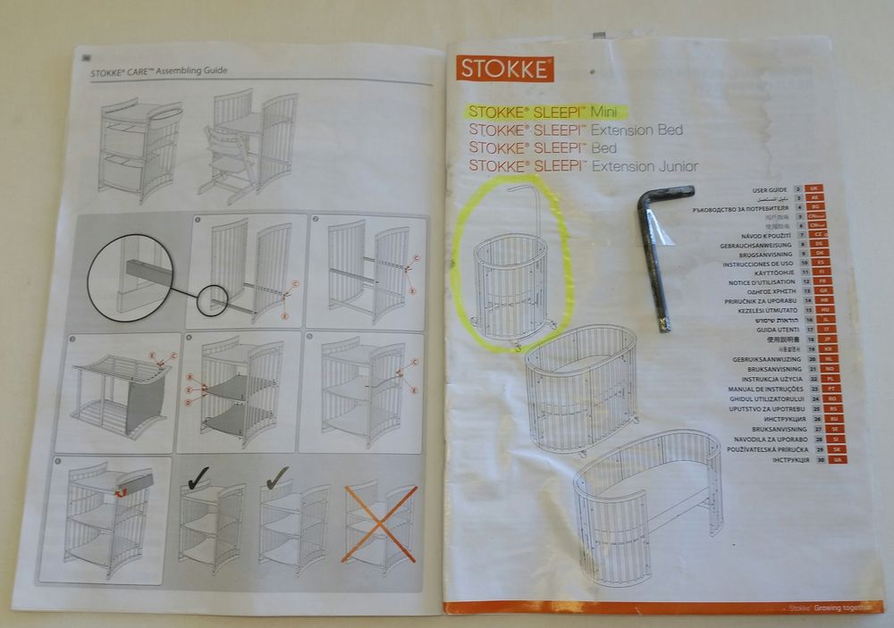 Chambre b&eacute;b&eacute; STOKKE (lit + table a langer ) Mobilier enfants