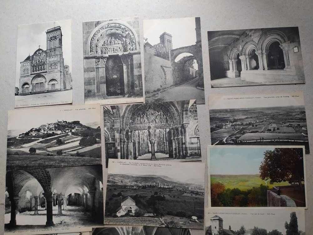 89. Lot 12 CPA Cartes Postales Anciennes VEZELAY (Yonne) 