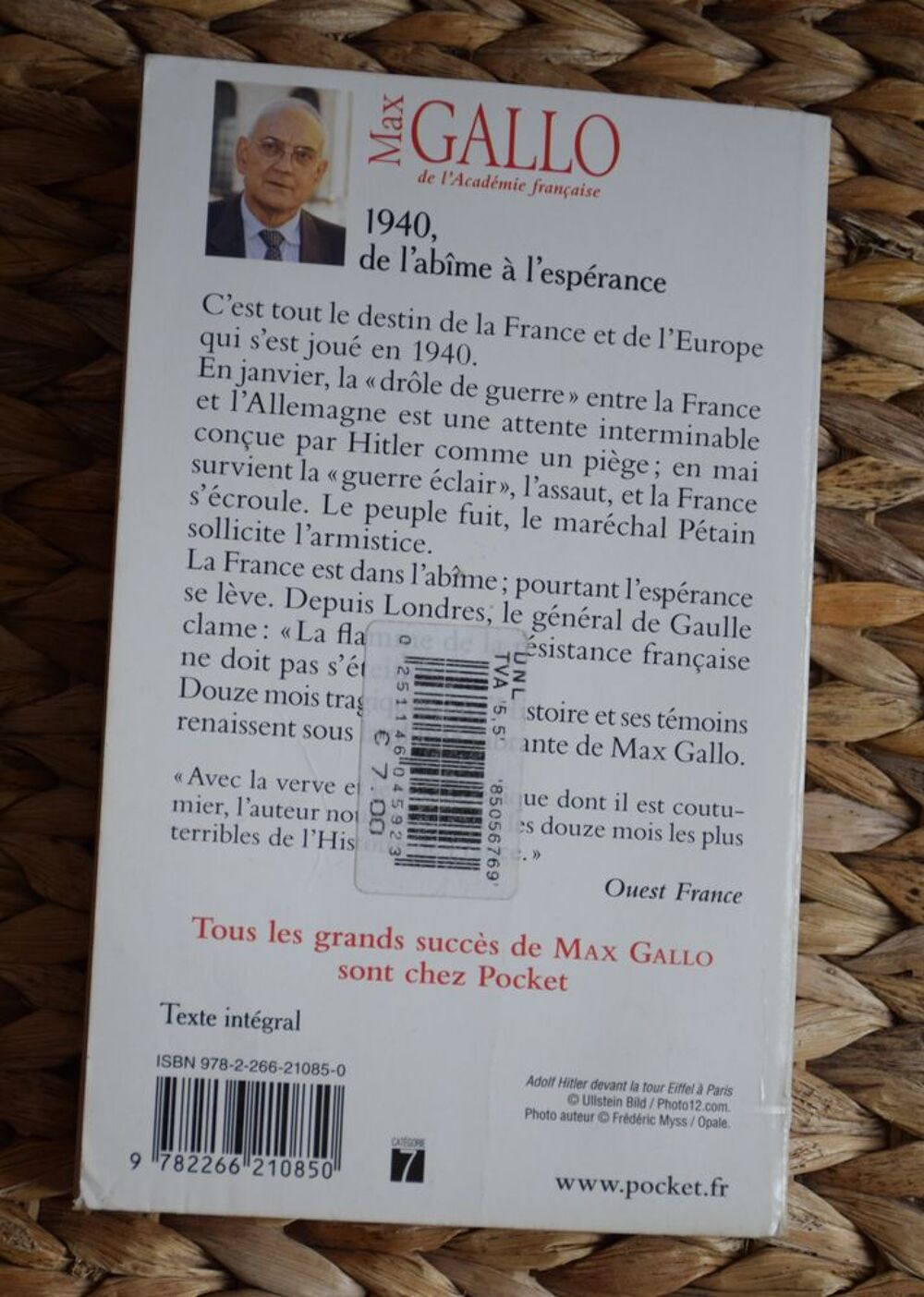 1940 L ABIME A L ESPERANCE - M.GALLO Livres et BD