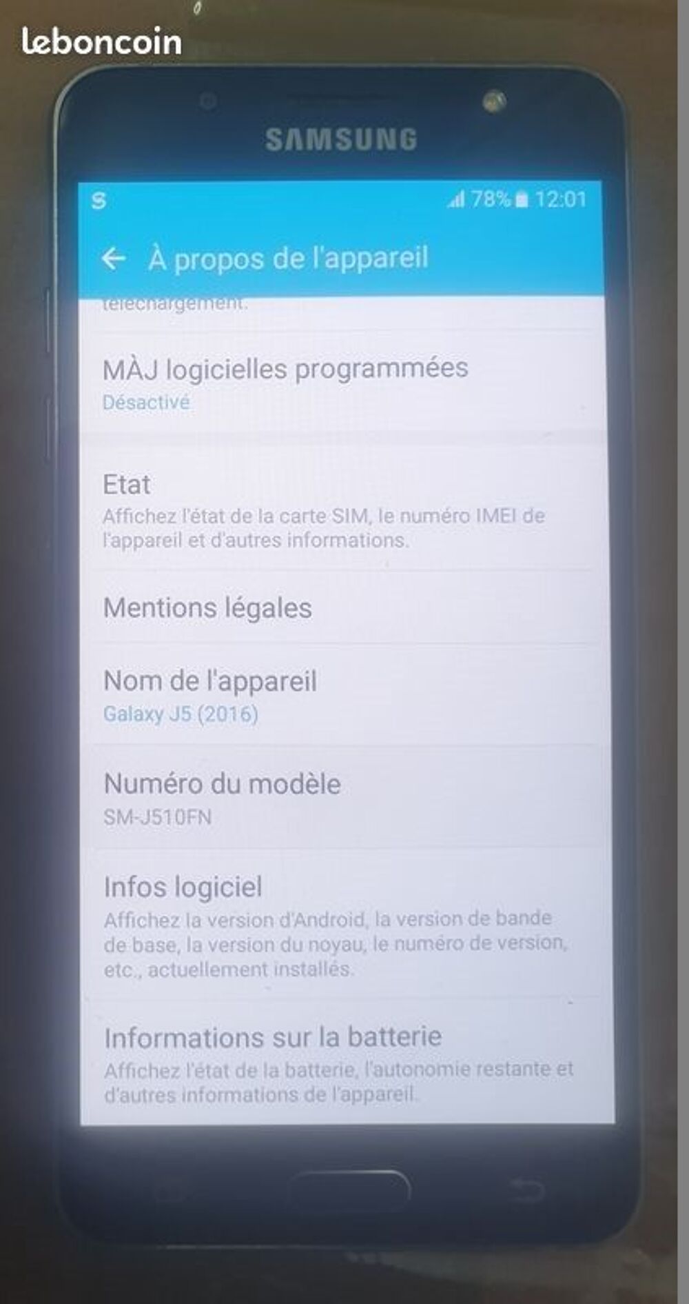 Samsung Galaxy J5 2016 J510FN (2) Téléphones et tablettes