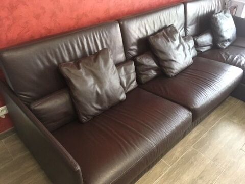 CANAPE D'ANGLE CUIR ROCHEBOBOIS 400 Vitteaux (21)
