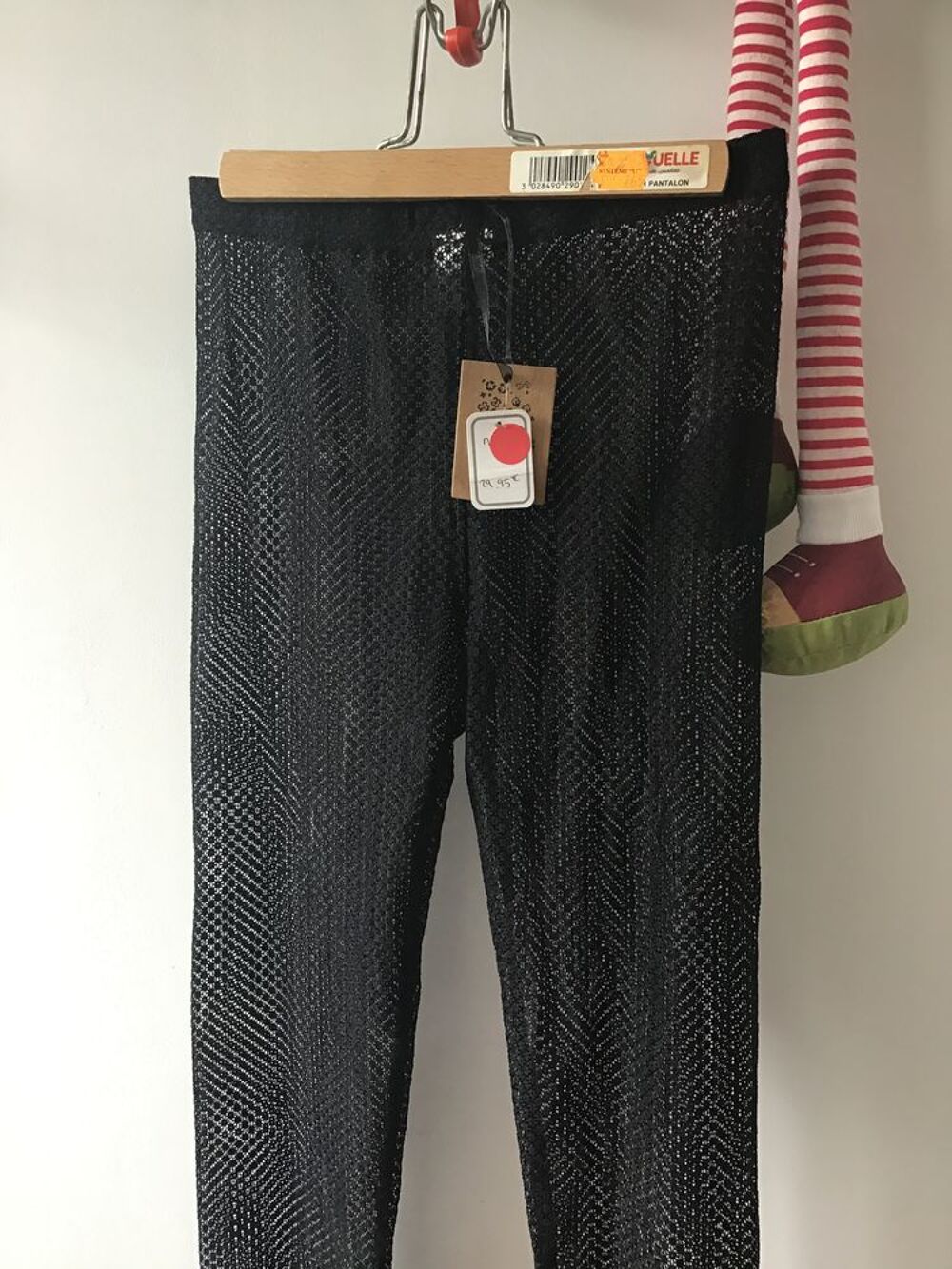 Collant noir filet Vêtements