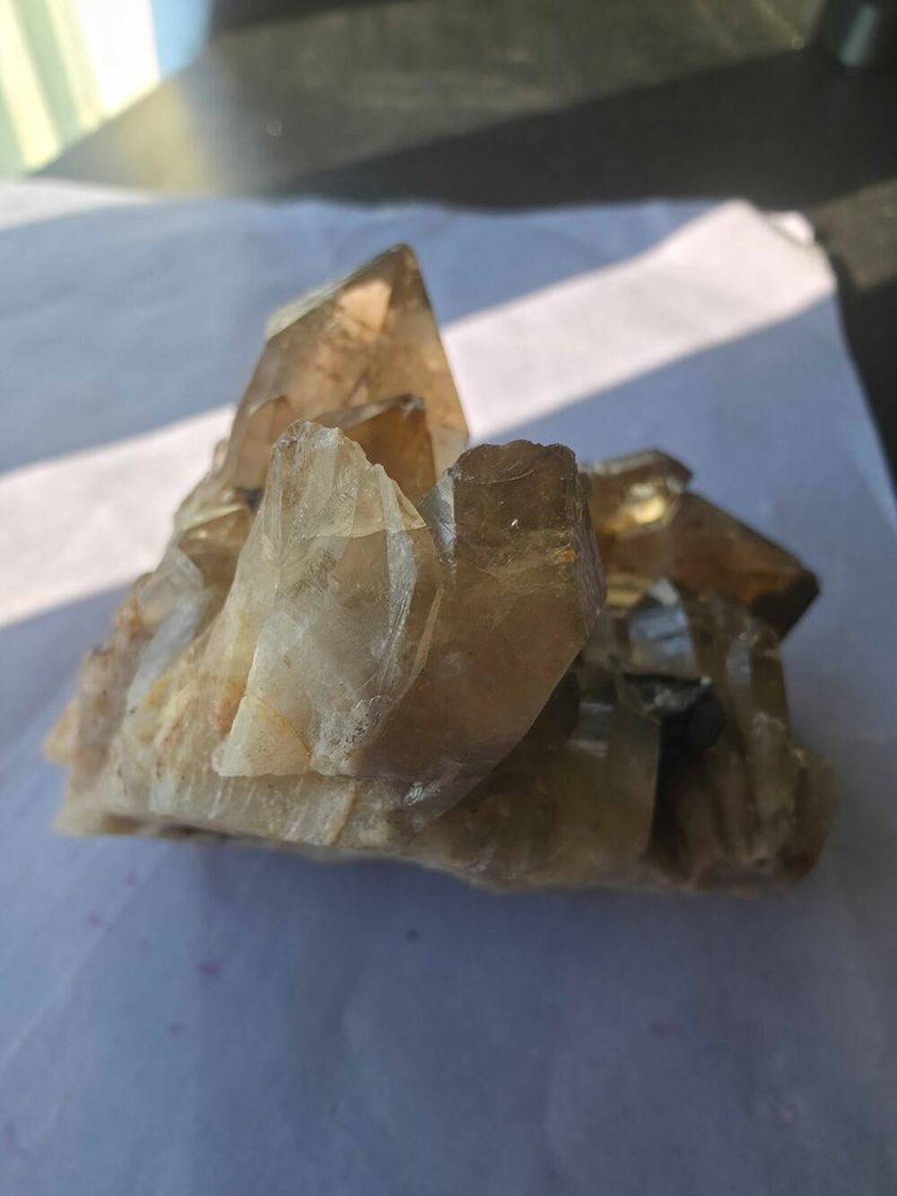 Cristal de Quartz Citrine Dor&eacute;e de Kolwezi(RDC)-8,2 cm 