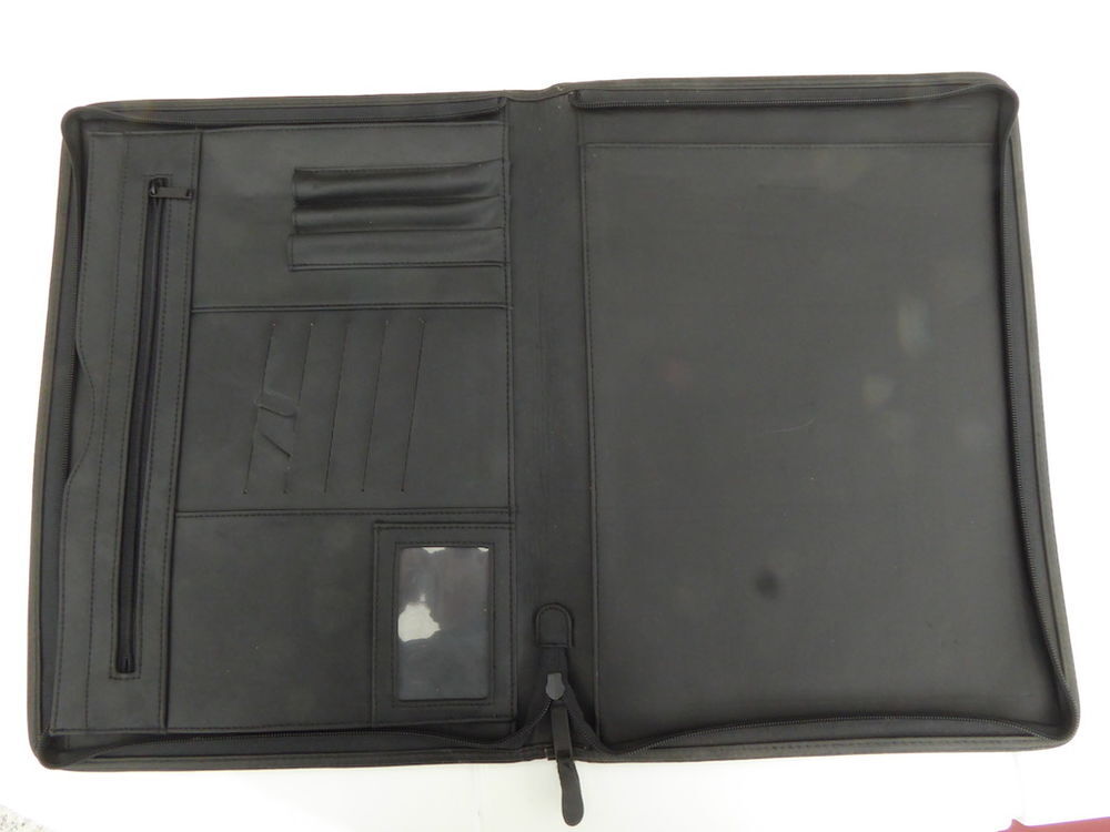 Porte document conf&eacute;rencier noir ABBOTT Maroquinerie