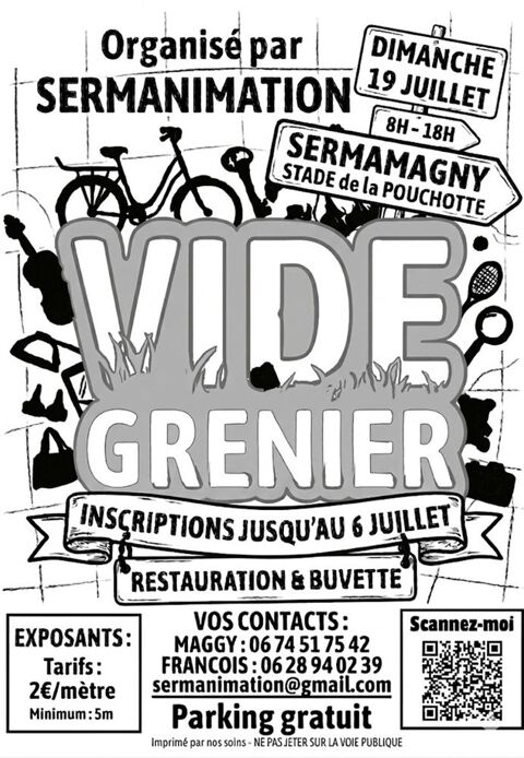 VIDE GRENIER de SERMAMAGNY 
Organis� par SERMANIMATION 0 Sermamagny (90)