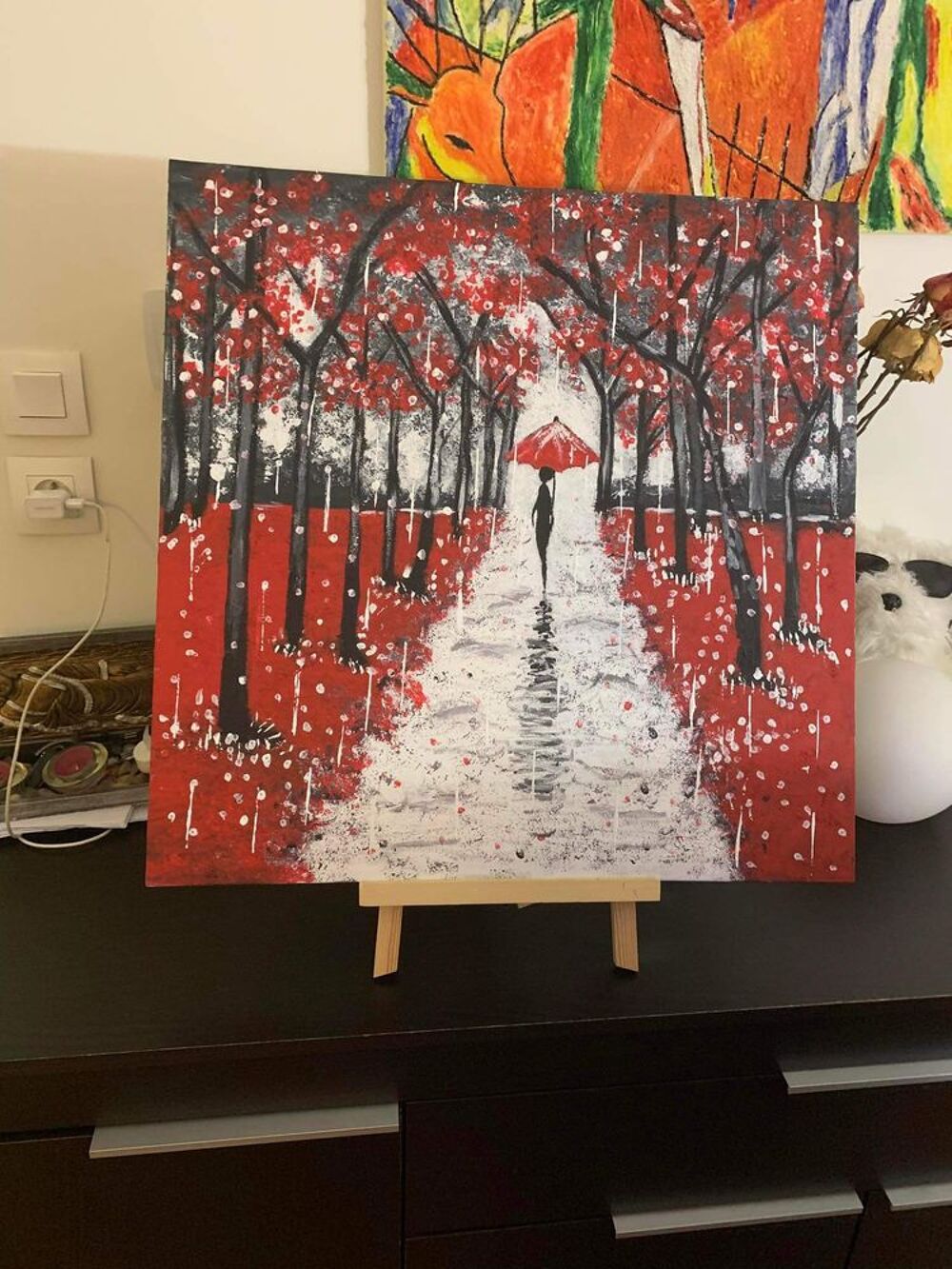 tableau acrylique fait main neuf Décoration