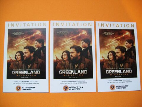 Lot 3 places cin�ma    GREENLAND Migration    9 Reims (51)