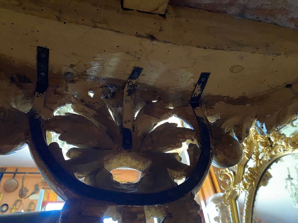 ancienne console avec un miroir (meuble) Meubles