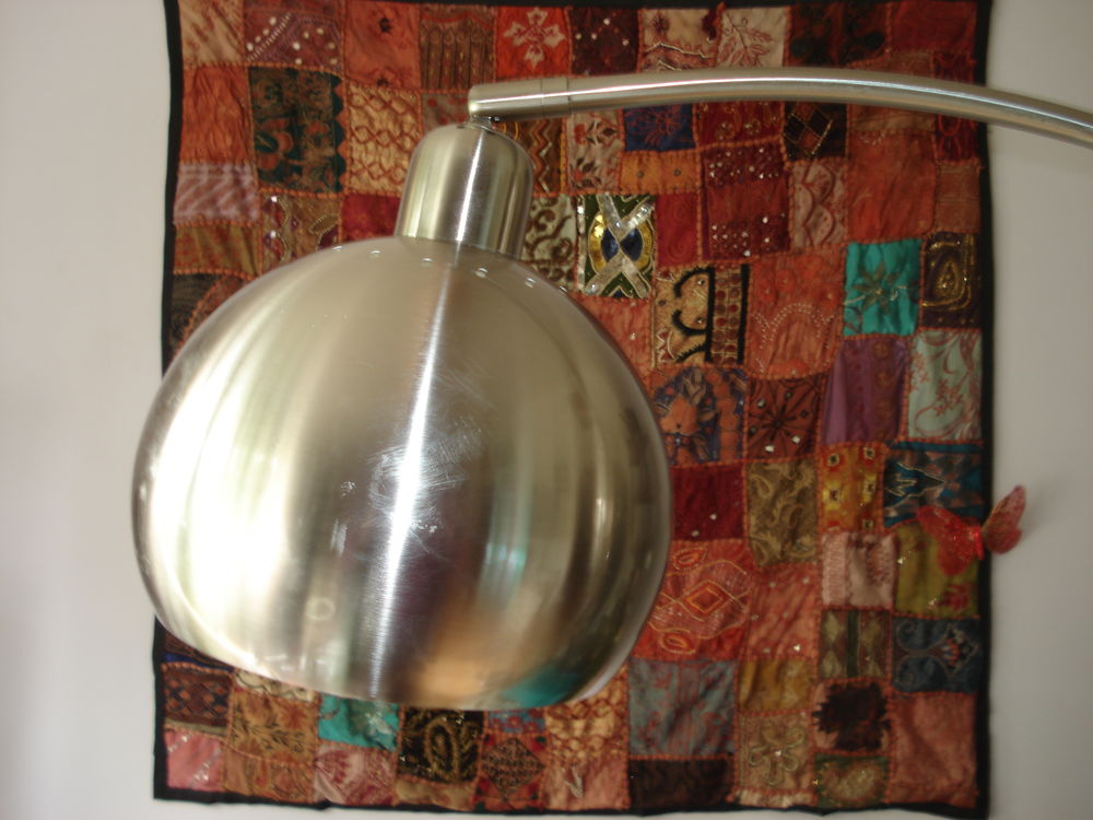 Lampadaire Lounge 175 cm gris m&eacute;tallique Décoration