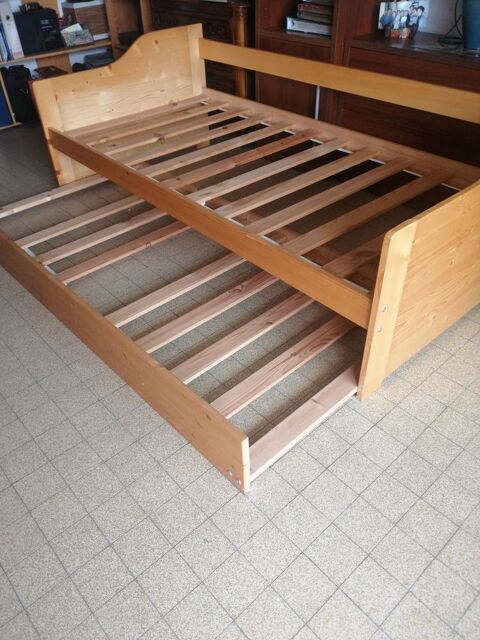 Lit gigogne en pin 2 places 30 Nice (06)