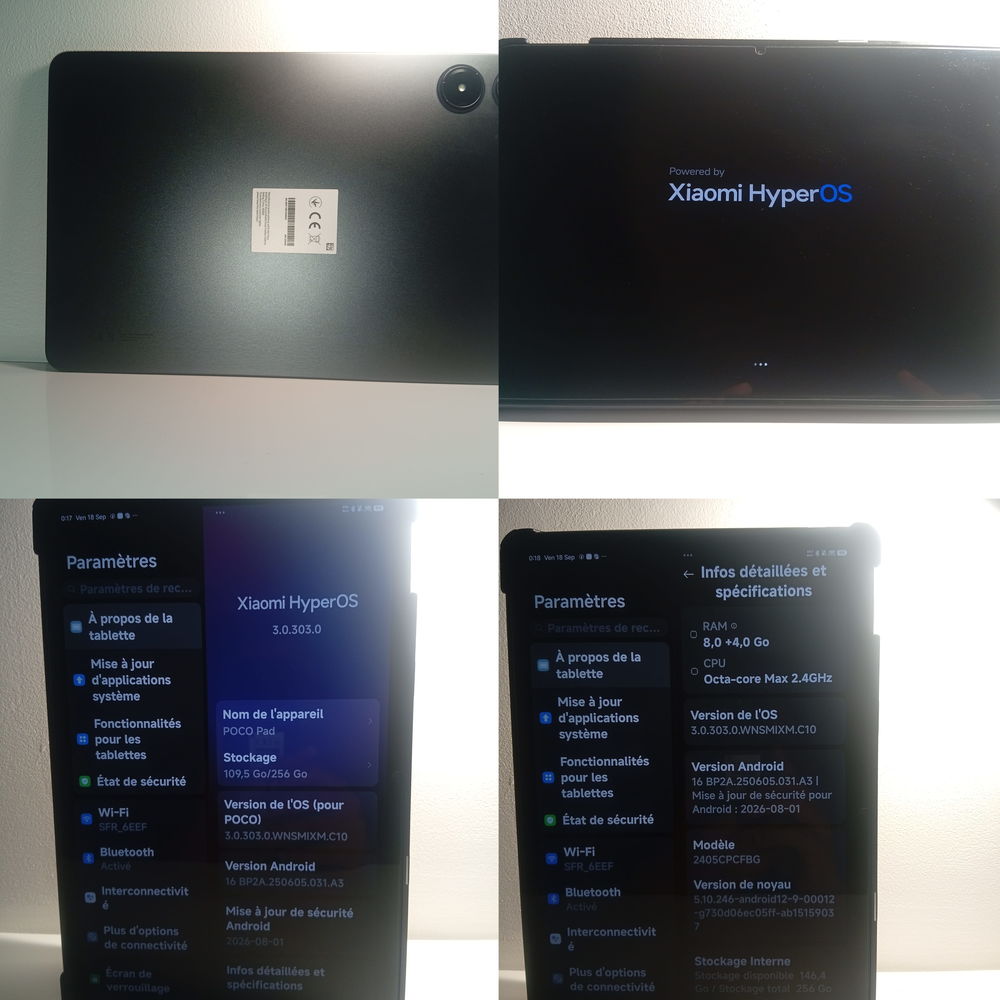 Tablette Xiaomi Poco Pad, son dolby vision atmos, grise Téléphones et tablettes