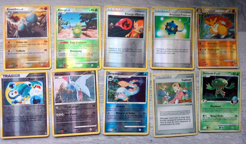 Lot de10 cartes brillantes Pok&eacute;mon Jeux / jouets