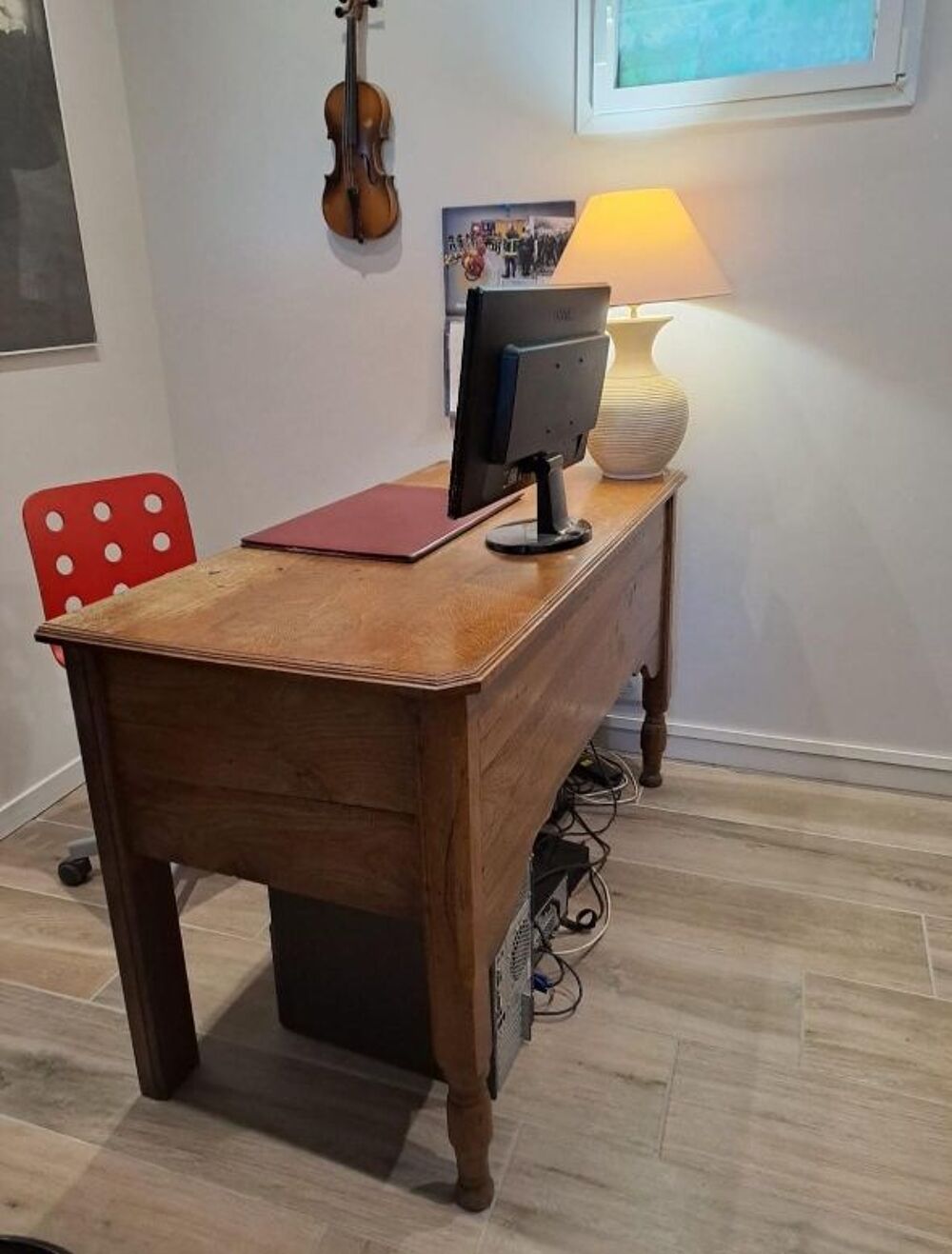 Ancien bureau en bois de ch&ecirc;ne Meubles