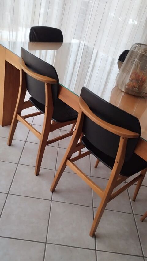 6 Chaises Vintage bois-simili cuir 180 Niederhausbergen (67)