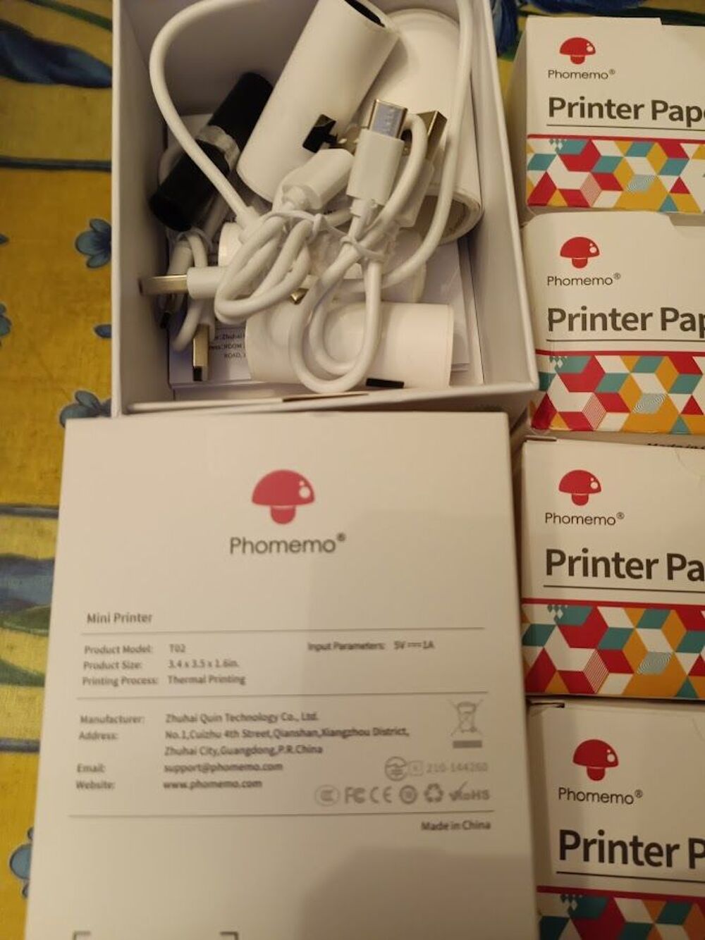 4x Mini imprimante PHOM&Eacute;MO T02 Matériel informatique
