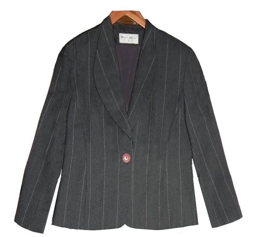 Veste ray&eacute;e, GRIS pure LAINE VIERGE Vêtements