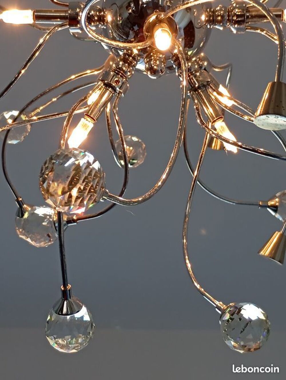 Lustre vintage en cristal Décoration