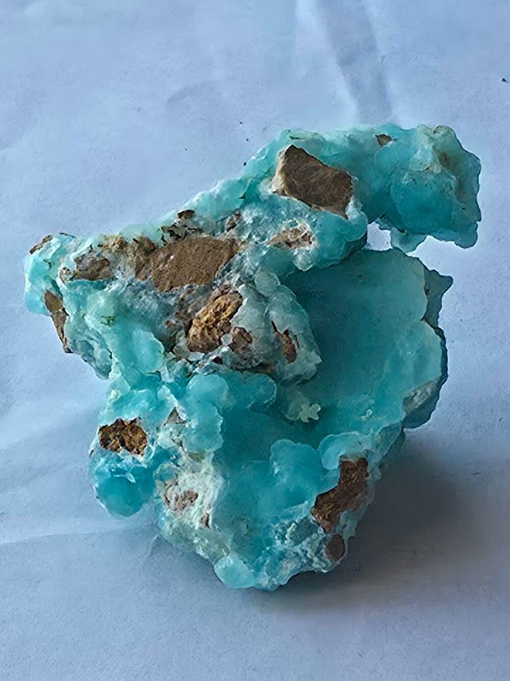 Pierre d'H&eacute;mimorphite Bleu Ciel de Collection-5,3 cm 