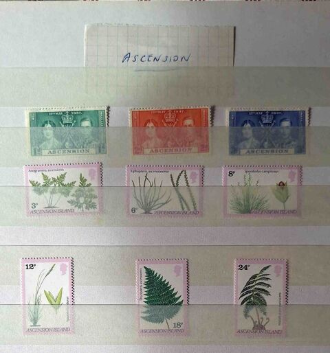 Série de timbres de collection d'Ascension 12 Gap (05)