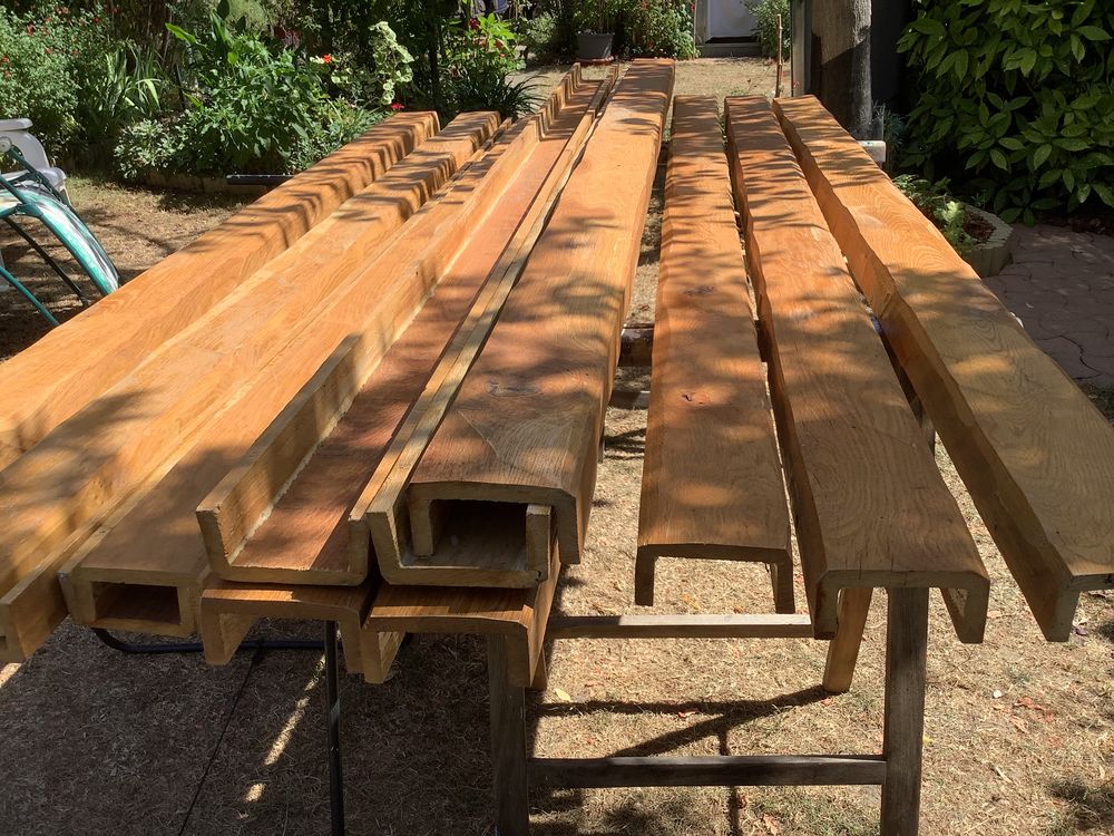 Poutres ch&ecirc;nes creuses tr&egrave;s bonne &eacute;tat restent Bricolage