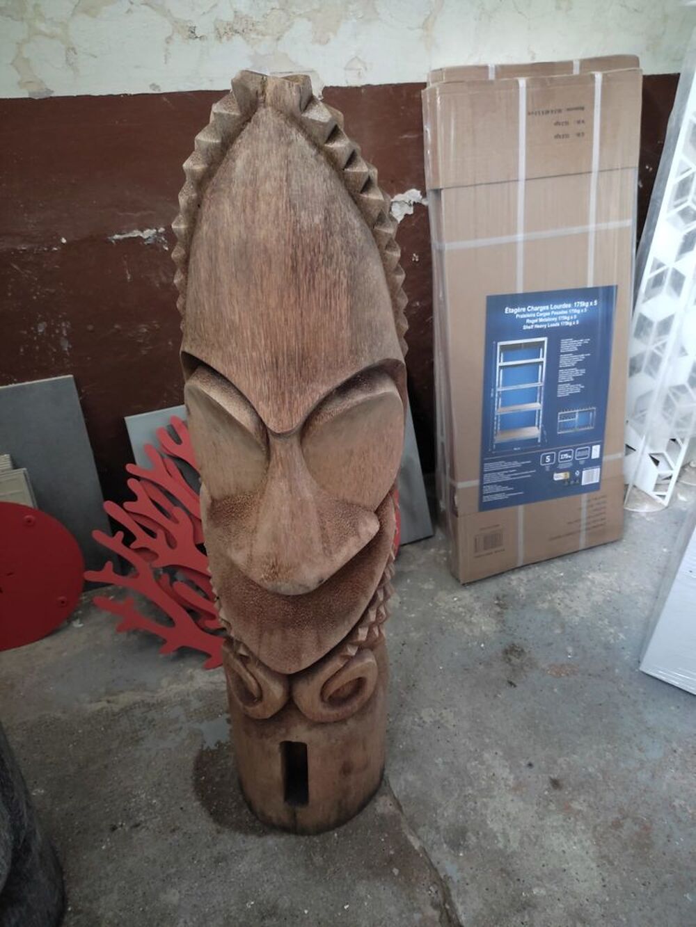 Totem bois tiki Décoration