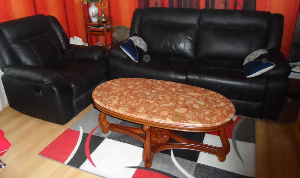  Canap&eacute; Et Fauteuil Cuir Relaxant Confo tablemerisier marbre Meubles