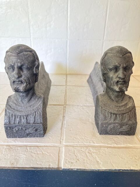 2 PAIRES DE CHENETS Condécourt (95)