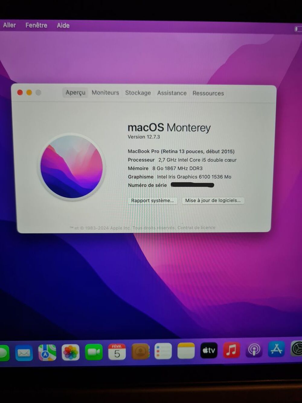 MacBook Pro Core i5 Matriel informatique
