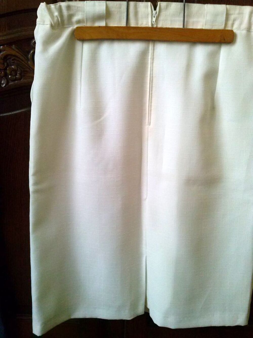 Jupe droite blanche Vêtements