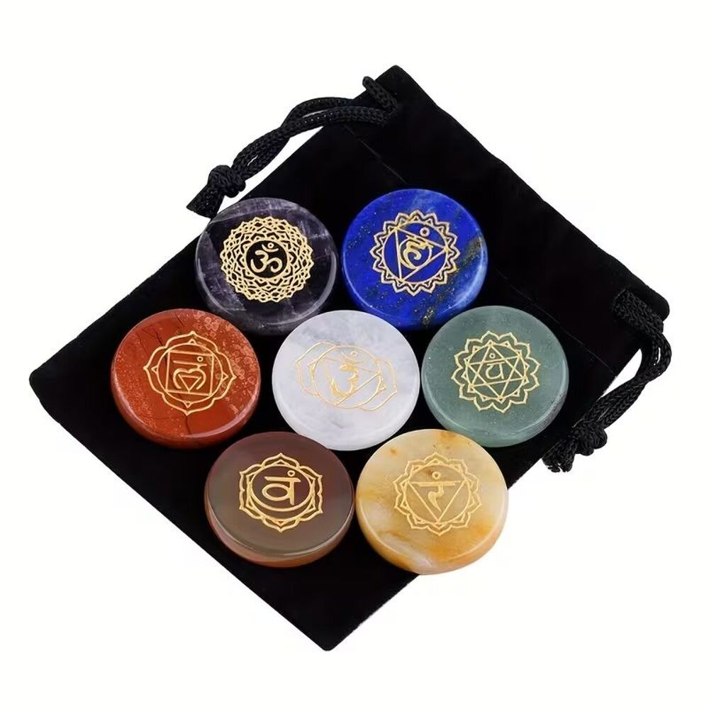 Pierres des 7 chakras naturelles / NEUVES 
