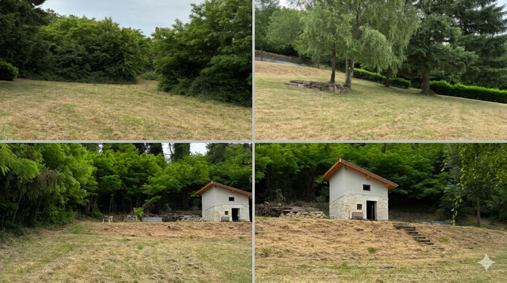 Vente Terrain Terrain agricole 1 406 m² borné + bâtiment en pierre rénové Lagnieu