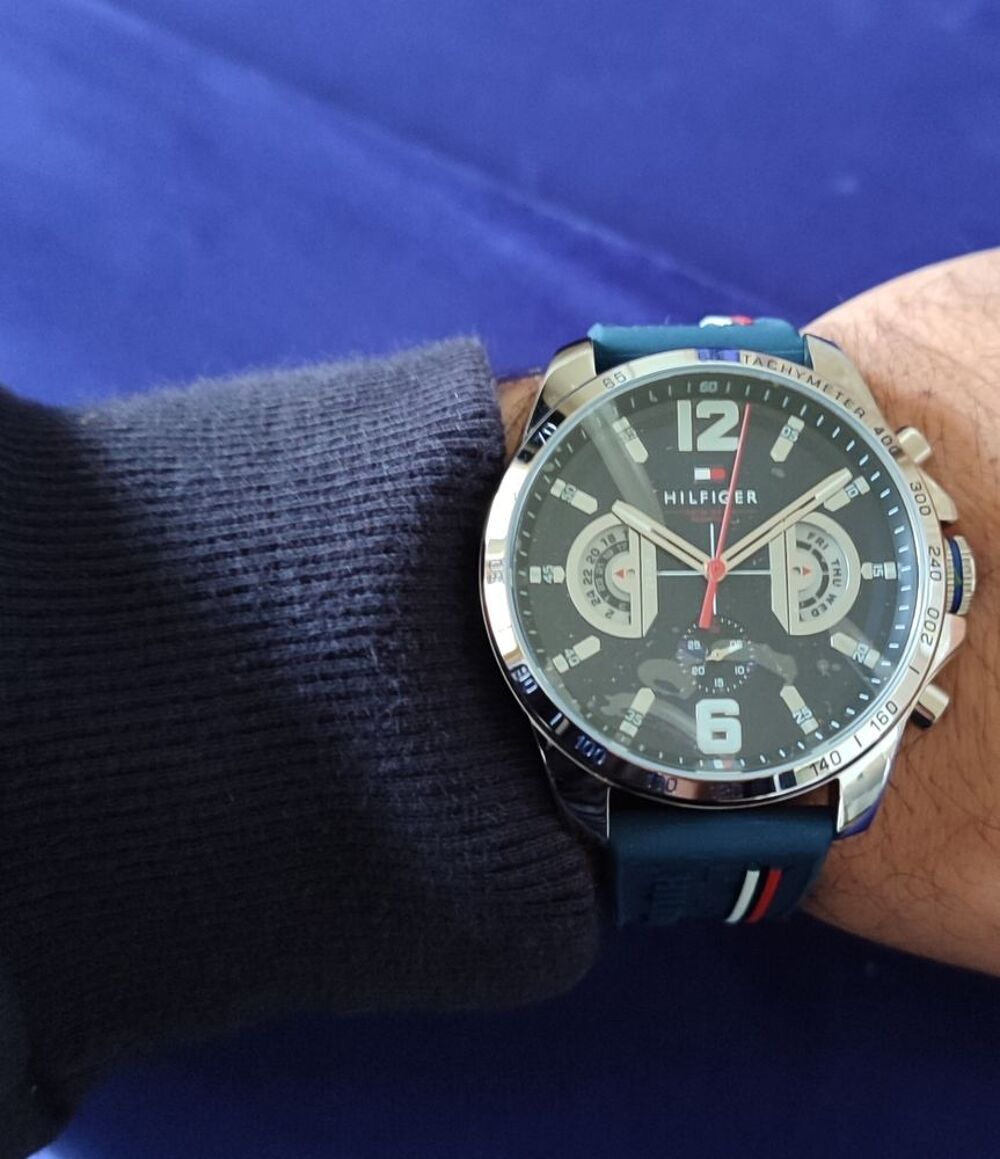 Montre Tommy Hilfiger avec Bracelet en Silicone 1791476, Bleu, Neuve Bijoux et montres