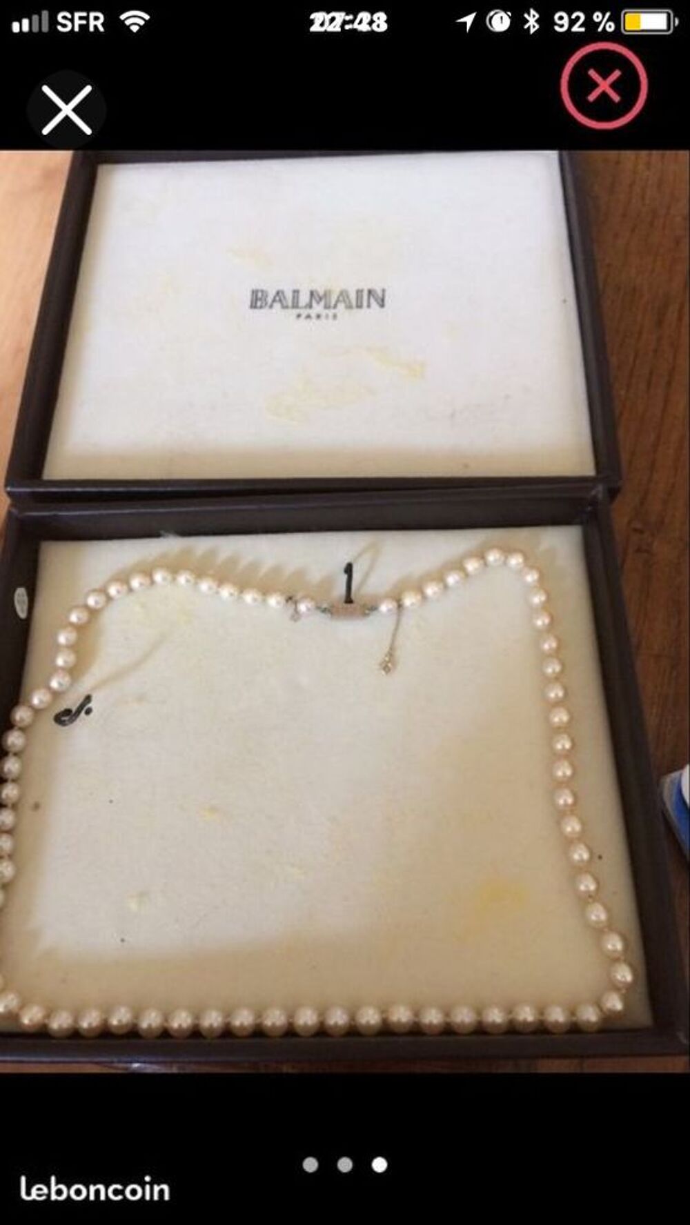 collier perles culture v&eacute;ritables Bijoux et montres